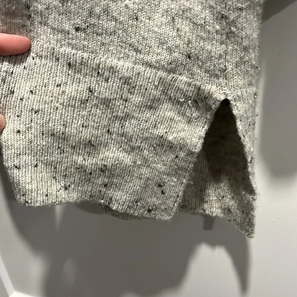 Madewell Cardigan Gray Speckled Donegal Kent Sweater Coziest Yarn Open Front